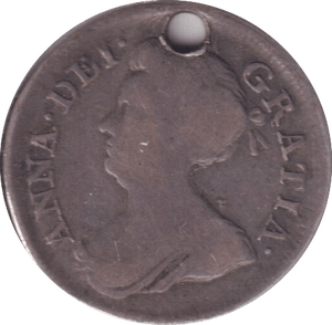 1710 ( FINE ) FOURPENCE HOLED - Fourpence - Cambridgeshire Coins