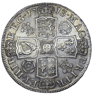 1713 HALFCROWN ( GVF ) - Halfcrown - Cambridgeshire Coins