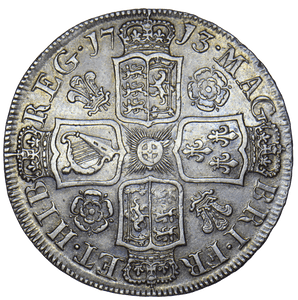 1713 HALFCROWN ( GVF ) - Halfcrown - Cambridgeshire Coins