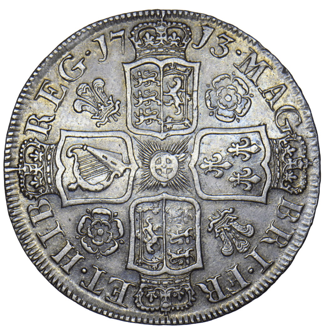 1713 HALFCROWN ( GVF ) - Halfcrown - Cambridgeshire Coins