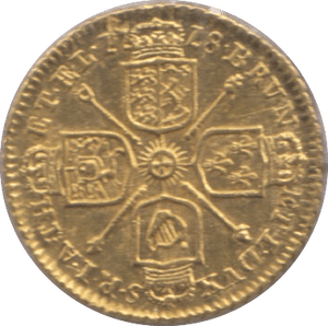 1718 GOLD QUARTER GUINEA ( EF ) GOLD GEORGE - Guineas - Cambridgeshire Coins