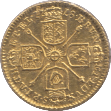 1718 GOLD QUARTER GUINEA ( EF ) GOLD GEORGE - Guineas - Cambridgeshire Coins