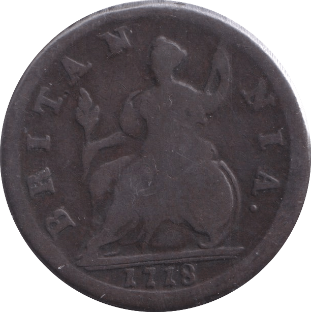 1718 HALFPENNY ( FINE ) - HALFCROWN - Cambridgeshire Coins