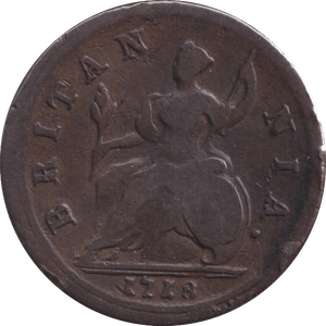 1718 HALFPENNY ( GF ) - HALFCROWN - Cambridgeshire Coins