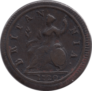 1720 HALFPENNY ( GVF ) - Farthing - Cambridgeshire Coins