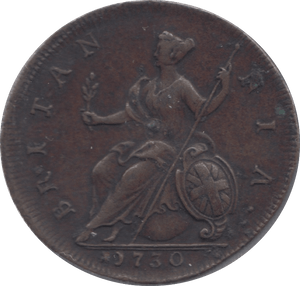 1730 HALFPENNY ( EF ) - Halfpenny - Cambridgeshire Coins