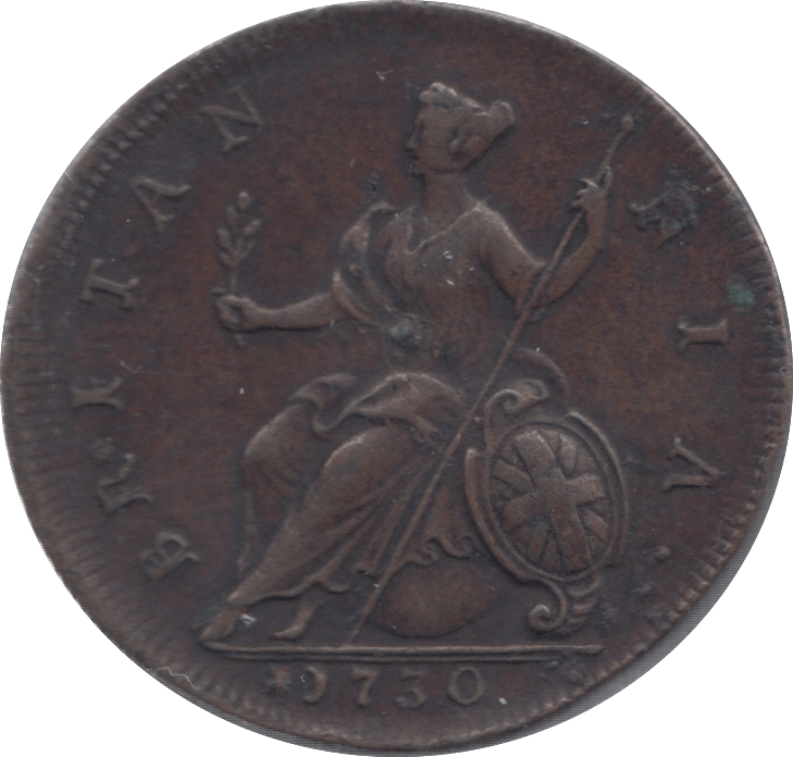 1730 HALFPENNY ( EF ) - Halfpenny - Cambridgeshire Coins