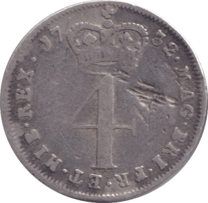 1732 MAUNDY FOURPENCE ( FINE ) - Maundy Coins - Cambridgeshire Coins