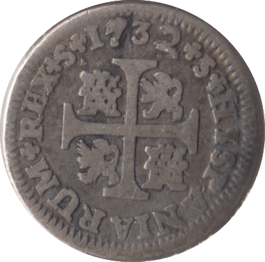 1732 SILVER 1/2 REAL SPAIN - SILVER WORLD COINS - Cambridgeshire Coins