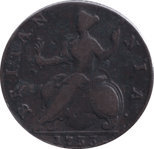 1733 HALFPENNY ( FINE ) - Halfpenny - Cambridgeshire Coins