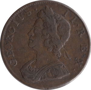 1733 HALFPENNY ( VF ) - Halfpenny - Cambridgeshire Coins