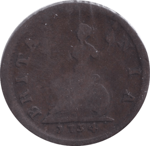 1734 FARTHING ( FAIR ) - Farthing - Cambridgeshire Coins