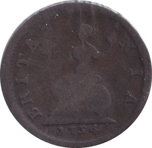 1734 FARTHING ( FAIR ) - Farthing - Cambridgeshire Coins