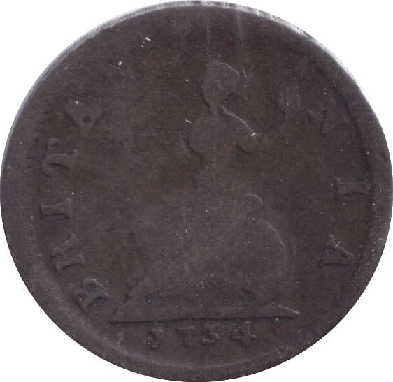 1734 FARTHING ( FAIR ) - Farthing - Cambridgeshire Coins