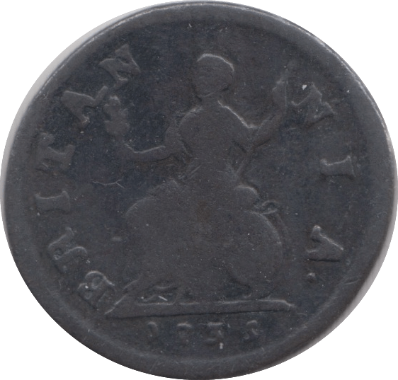 1735 FARTHING ( FINE ) - Farthing - Cambridgeshire Coins