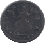 1735 FARTHING ( FINE ) - Farthing - Cambridgeshire Coins