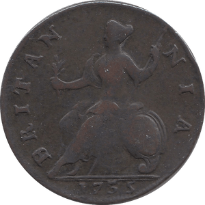 1735 HALFPENNY ( GF ) - Halfpenny - Cambridgeshire Coins