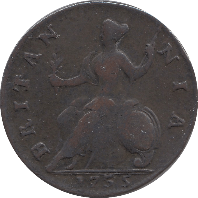 1735 HALFPENNY ( GF ) - Halfpenny - Cambridgeshire Coins