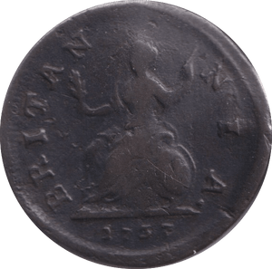1737 FARTHING ( FINE ) - Farthing - Cambridgeshire Coins