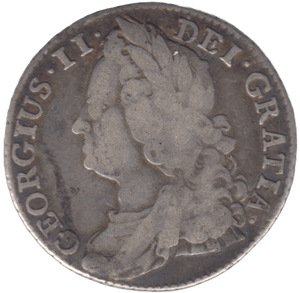 1743 SHILLING ( FINE ) - Shilling - Cambridgeshire Coins