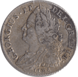 1745 SIXPENCE ( VF ) LIMA - Sixpence - Cambridgeshire Coins
