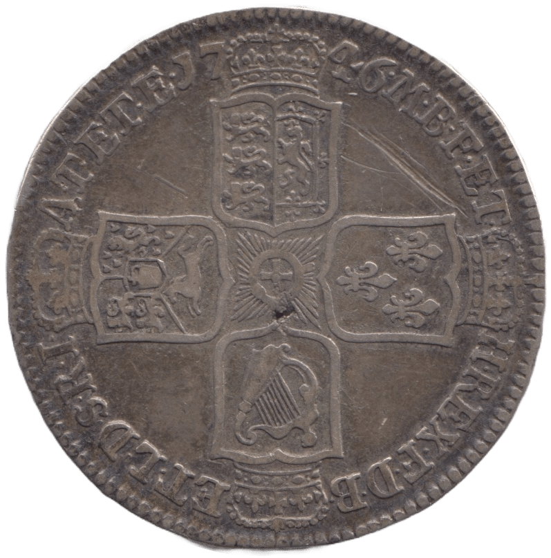 1746 HALFCROWN LIMA ( GF ) - Halfcrown - Cambridgeshire Coins