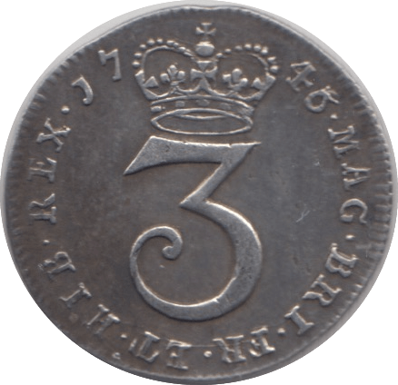 1746 MAUNDY THREEPENCE ( EF ) - Maundy Coins - Cambridgeshire Coins