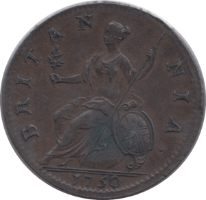 1750 HALFPENNY ( EF ) 1 - Halfpenny - Cambridgeshire Coins