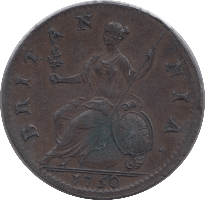 1750 HALFPENNY ( EF ) 1 - Halfpenny - Cambridgeshire Coins