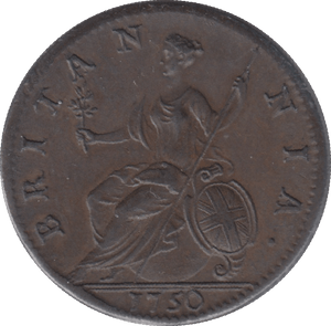 1750 HALFPENNY ( UNC ) - Halfpenny - Cambridgeshire Coins