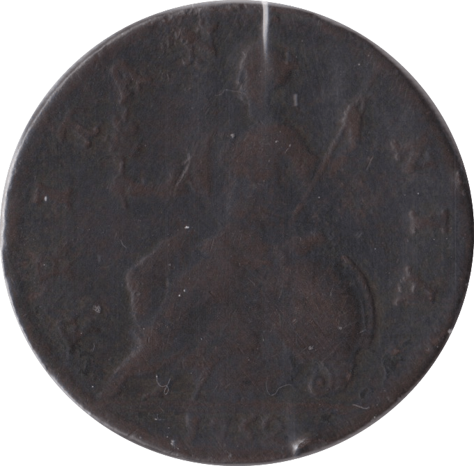 1752 HALFPENNY ( FINE ) - Halfpenny - Cambridgeshire Coins