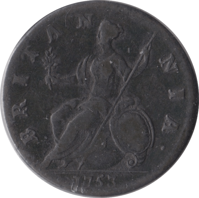 1753 HALFPENNY ( GF ) - Halfpenny - Cambridgeshire Coins