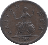1754 FARTHING ( AUNC ) - Farthing - Cambridgeshire Coins