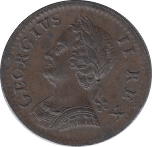 1754 FARTHING ( AUNC ) - Farthing - Cambridgeshire Coins