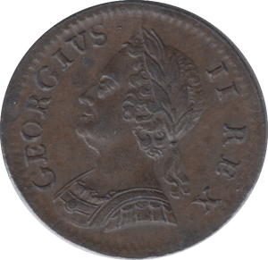 1754 FARTHING ( AUNC ) - Farthing - Cambridgeshire Coins