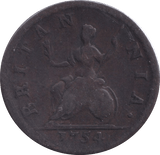 1754 FARTHING ( FINE ) - Farthing - Cambridgeshire Coins