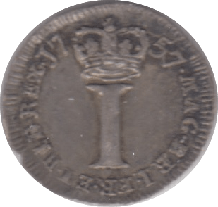 1757 MAUNDY ONE PENNY ( GVF ) - Maundy Coins - Cambridgeshire Coins