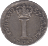 1757 MAUNDY ONE PENNY ( GVF ) - Maundy Coins - Cambridgeshire Coins