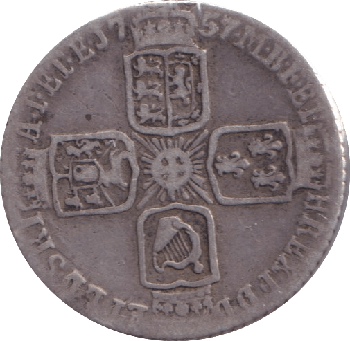 1757 SIXPENCE ( FINE ) 2 - SIXPENCE - Cambridgeshire Coins