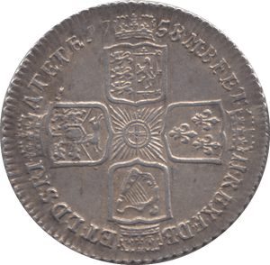 1758 SHILLING ( EF ) - Shilling - Cambridgeshire Coins