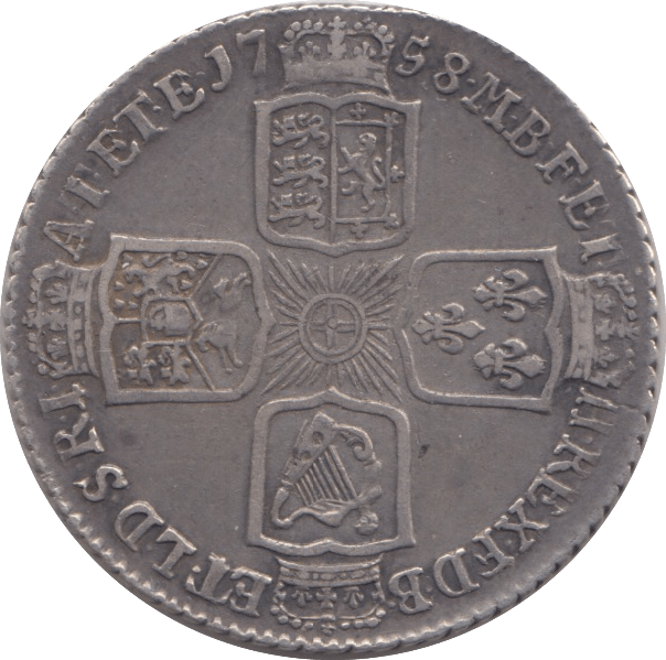 1758 SHILLING ( GVF ) 4 - Shilling - Cambridgeshire Coins