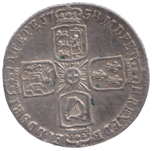 1758 SIXPENCE ( EF ) - SIXPENCE - Cambridgeshire Coins