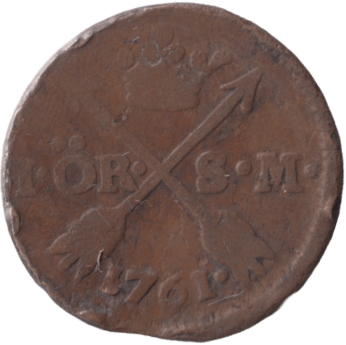 1761 SWEDEN ONE ORE - WORLD COINS - Cambridgeshire Coins