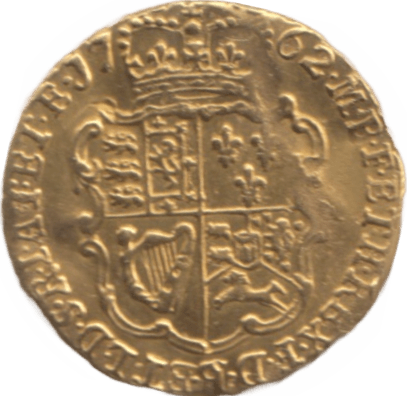 1762 GOLD QUARTER GUINEA ( GVF ) GOLD GEORGE III - Guineas - Cambridgeshire Coins
