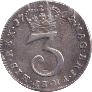 1762 MAUNDY THREEPENCE ( GVF ) A - MAUNDY THREEPENCE - Cambridgeshire Coins