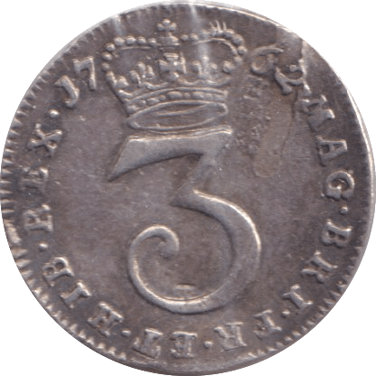 1762 MAUNDY THREEPENCE ( GVF ) A - MAUNDY THREEPENCE - Cambridgeshire Coins