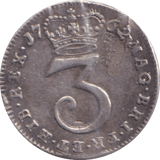 1762 MAUNDY THREEPENCE ( GVF ) A - MAUNDY THREEPENCE - Cambridgeshire Coins