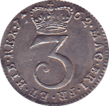 1762 MAUNDY THREEPENCE ( GVF ) E - Maundy Coins - Cambridgeshire Coins