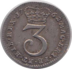 1762 MAUNDY THREEPENCE ( GVF ) - Maundy Coins - Cambridgeshire Coins