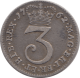1762 MAUNDY THREEPENCE ( VF ) 2 - Maundy Coins - Cambridgeshire Coins